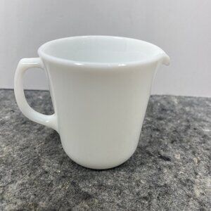 Vintage PYREX White Milk Glass  Creamer with Handle & Pouring Spout